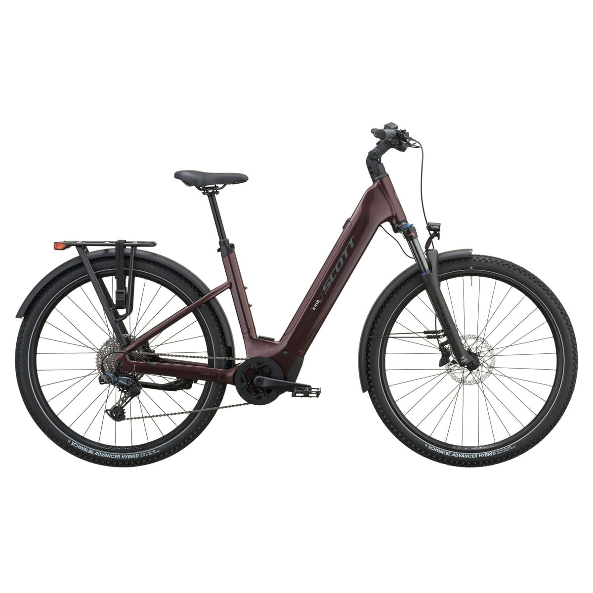 Bicicletas Eléctricas eUrbanas Scott Axis 10 Wave 2027 Aubergine Red #2