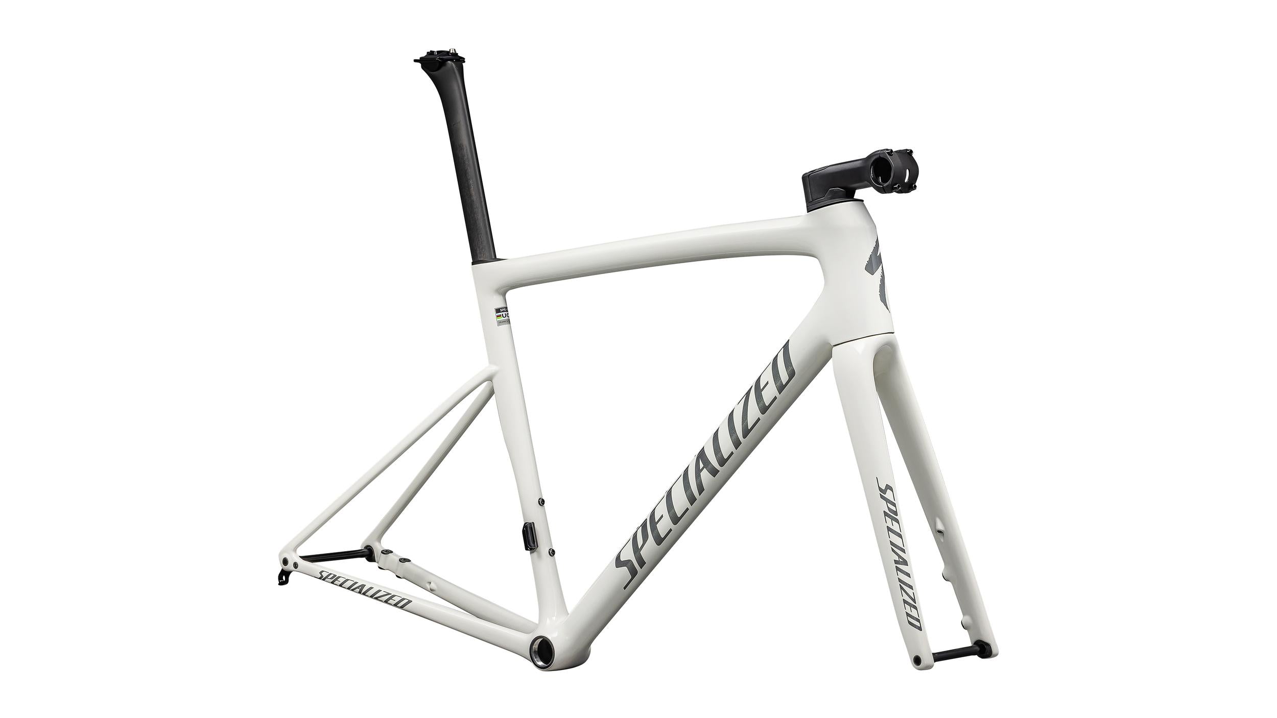 Tarmac SL8 Cuadro Carretera Specialized 2025 Gloss Dune White/Black Pearl Over Ashen