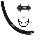 Front Wheel Winora Ryde Rival 19 Disc Brake 6-Bolt Quick Release Shimano Deore Black